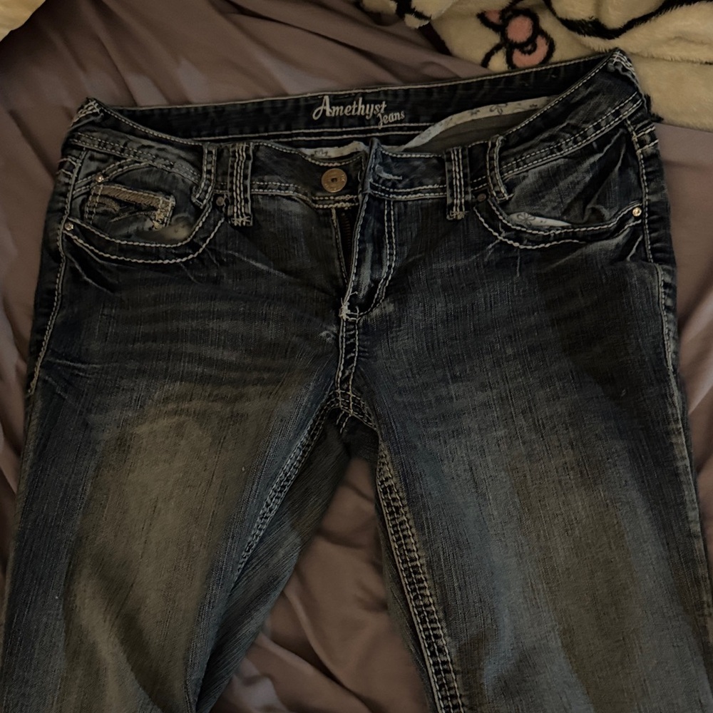 Amethyst Jeans Women's Dark Wash Straight Leg Jeans